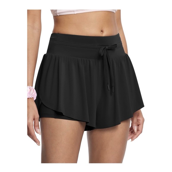 Pants - NEW Women's High Waisted Swim Board Shorts 2XL Black Quick Dry Stretch Beach